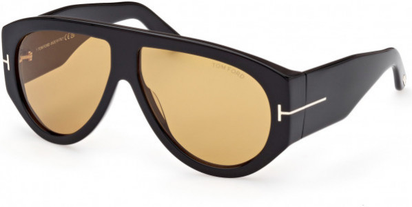Tom Ford FT1044 BRONSON Sunglasses, 01E - Shiny Black / Shiny Black