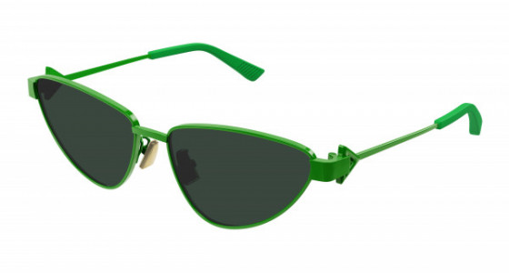 Bottega Veneta BV1186S Sunglasses, 004 - GREEN with GREEN lenses