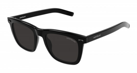 Montblanc MB0226S Sunglasses, 001 - BLACK with GREY lenses