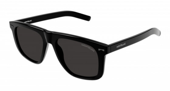 Montblanc MB0227S Sunglasses, 001 - BLACK with GREY lenses
