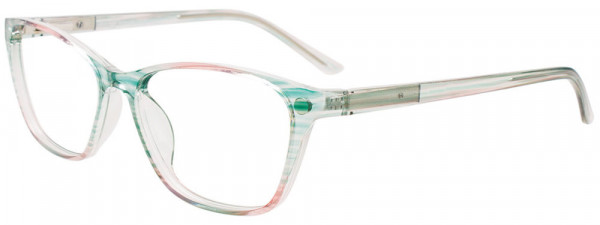 CoolClip CC855 Eyeglasses, 060 - Tr. St. Green & Pink