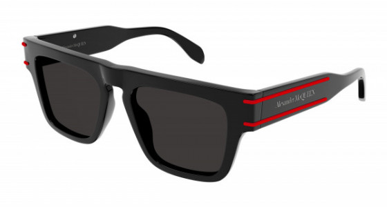 Alexander McQueen AM0397S Sunglasses, 003 - BLACK with GREY lenses
