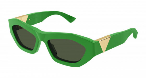 Bottega Veneta BV1221S Sunglasses, 003 - GREEN with GREEN lenses