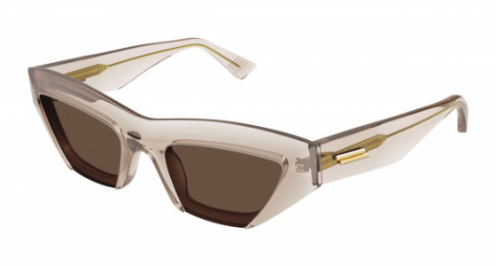 Bottega Veneta BV1219S Sunglasses, 003 - NUDE with BROWN lenses