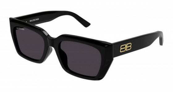 Balenciaga BB0272SA Sunglasses, 001 - BLACK with GREY lenses