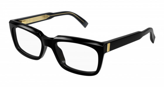 dunhill DU0056O Eyeglasses, 001 - BLACK with TRANSPARENT lenses