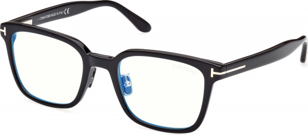 Tom Ford FT5859-D-B Eyeglasses, 001 - Shiny Black / Shiny Black