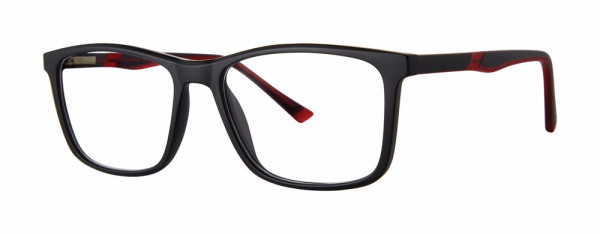 Modern Optical FINISH LINE Eyeglasses, Black Matte/Red