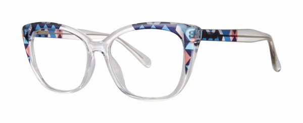 Modern Optical MACIE Eyeglasses, Crystal/Blue/Black