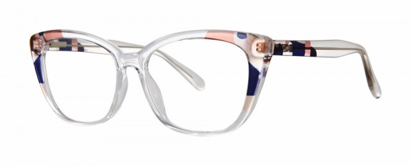 Modern Optical MACIE Eyeglasses, Crystal/Brown/Black