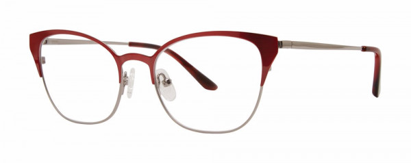 Genevieve NURTURE Eyeglasses, Satin Ruby/Gunmetal