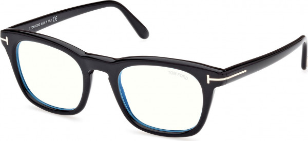 Tom Ford FT5870-B Eyeglasses, 001 - Shiny Black / Shiny Black