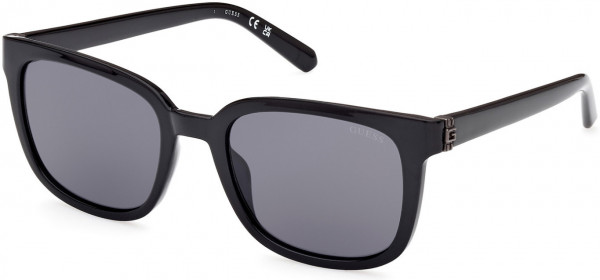 Guess GU00065 Sunglasses, 01A - Shiny Black  / Smoke