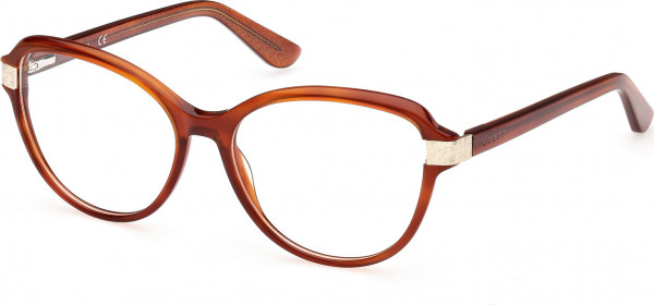 Guess GU2955 Eyeglasses, 053 - Shiny Dark Brown / Light Brown/Texture