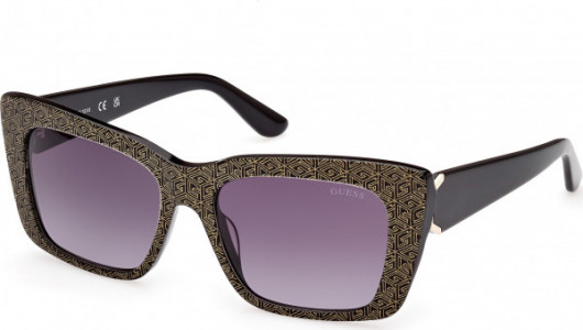 Guess GU7890 Sunglasses, 01B - Black/Texture / Shiny Black