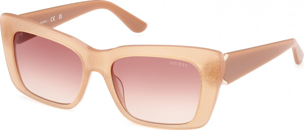 Guess GU7890 Sunglasses, 57F - Beige Brown/Texture / Shiny Beige