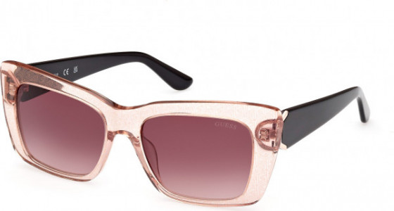 Guess GU7890 Sunglasses, 72T - Pink/Texture / Shiny Black
