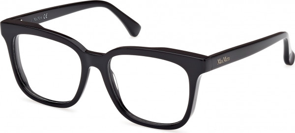 Max Mara MM5095-F Eyeglasses, 001 - Shiny Black / Shiny Black