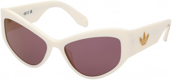 adidas Originals OR0089 Sunglasses, 21G - White / Brown Mirror
