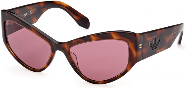 adidas Originals OR0089 Sunglasses, 52S - Dark Havana / Bordeaux