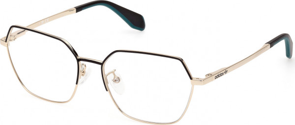 adidas Originals OR5063 Eyeglasses, 033 - Shiny Black / Shiny Pale Gold