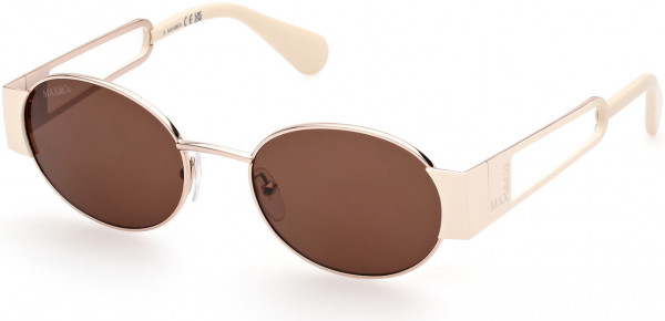 MAX&Co. MO0071 Sunglasses, 28E - Shiny Rose Gold / Brown