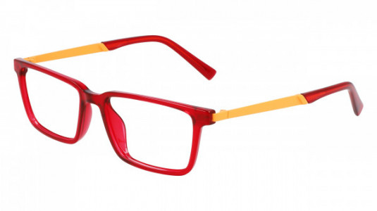Flexon FLEXON J4018 Eyeglasses, (623) RED CRYSTAL/ORANGE