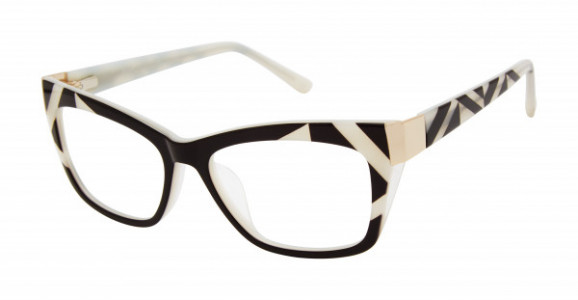 L.A.M.B. LAUF113 Eyeglasses, Black/Bone (BLK)