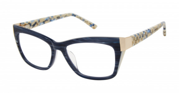 L.A.M.B. LAUF113 Eyeglasses, Blue Marble (BLU)