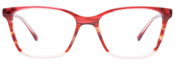 EasyClip EC680 Eyeglasses, 030 - Trans Red & Marble Brown & Pink