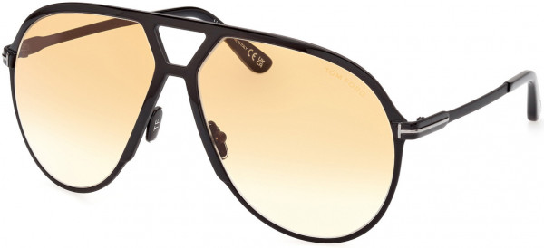 Tom Ford FT1060 XAVIER Sunglasses, 01F - Shiny Black / Shiny Black
