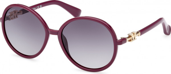 Max Mara MM0065 EMME15 Sunglasses, 75B - Shiny Violet / Shiny Violet