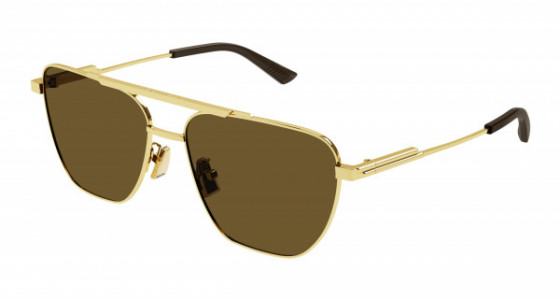 Bottega Veneta BV1236S Sunglasses, 002 - GOLD with BROWN lenses
