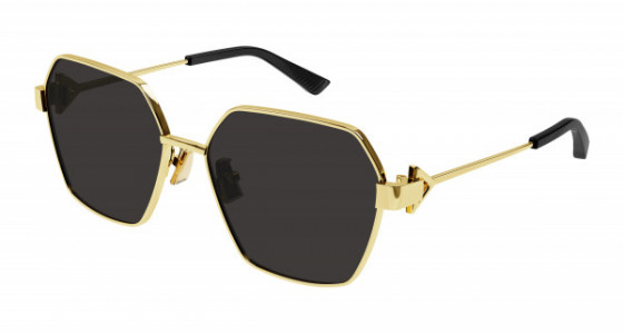 Bottega Veneta BV1224S Sunglasses, 002 - GOLD with GREY lenses
