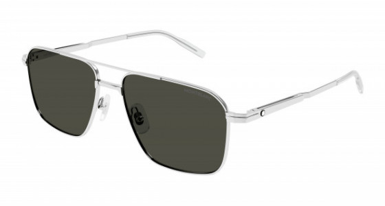 Montblanc MB0278S Sunglasses, 001 - SILVER with GREY lenses