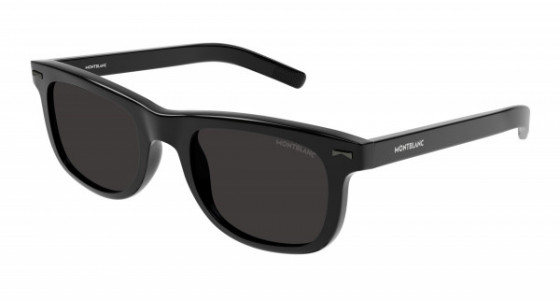 Montblanc MB0260S Sunglasses, 001 - BLACK with SMOKE lenses
