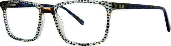 Jhane Barnes Colormap Eyeglasses, Blue Check
