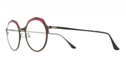 Vanni High Line V4240 Eyeglasses, shiny black and magenta