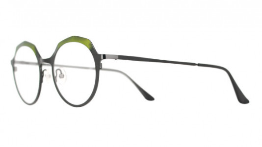 Vanni High Line V4240 Eyeglasses, shiny black and green
