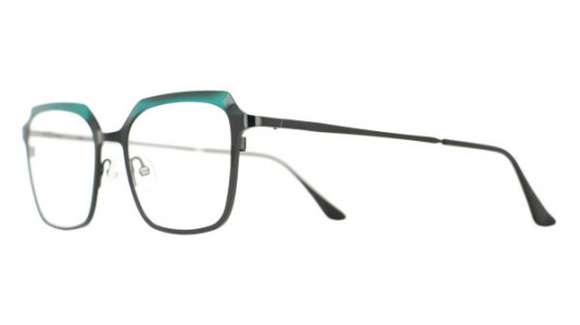 Vanni High Line V4241 Eyeglasses, shiny black and turquoise