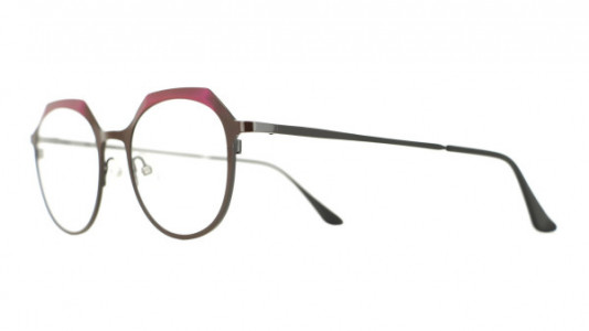Vanni High Line V4242 Eyeglasses, shiny black and magenta