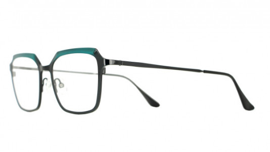 Vanni High Line V4244 Eyeglasses, shiny black and turquoise