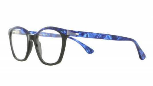 Vanni Colours V1480 Eyeglasses, solid black/ blue dama