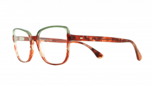 Vanni Dama V1631 Eyeglasses, red pattern/ transparent dark green