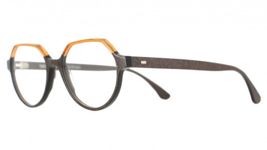 Vanni Pixel V1651 Eyeglasses, brown micropixel / transparent orange