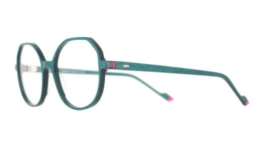 Vanni Pixel V1655 Eyeglasses, teal micropixel / fuchsia details