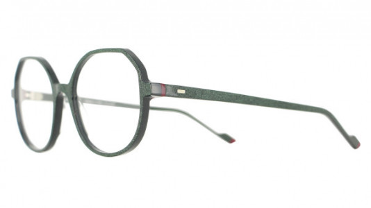 Vanni Pixel V1655 Eyeglasses, dark green micropixel / red details