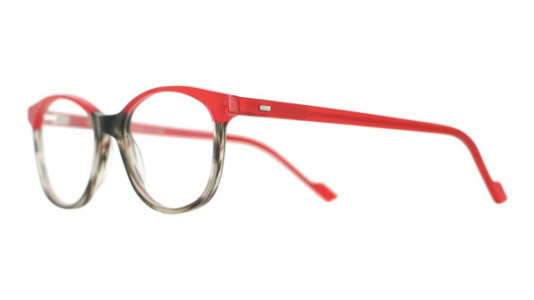 Vanni Pixel V1657 Eyeglasses, milky red / striped grey havana