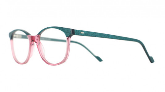 Vanni Pixel V1657 Eyeglasses, teal micropixel / transparent pink