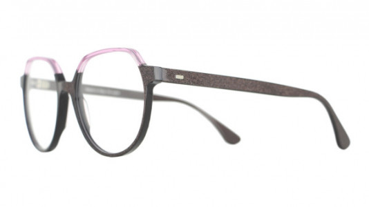 Vanni Pixel v1650 Eyeglasses, brown micropixel / transparent pale pink